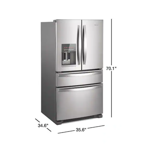 Whirlpool 36-Inch Wide French Door Refrigerator - 25 cu. ft.