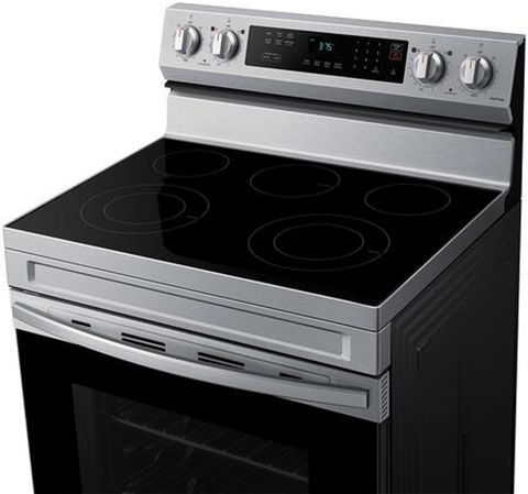 Samsung 6.3 cu. ft. Smart Freestanding Electric Range with Rapid Boil™ & Self Clean in Stainless Steel