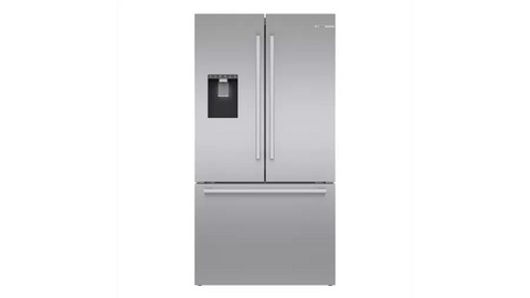 BOSCH 500 Series French Door Bottom Mount Refrigerator 36'' Easy clean stainless steel