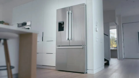 BOSCH 500 Series French Door Bottom Mount Refrigerator 36'' Easy clean stainless steel