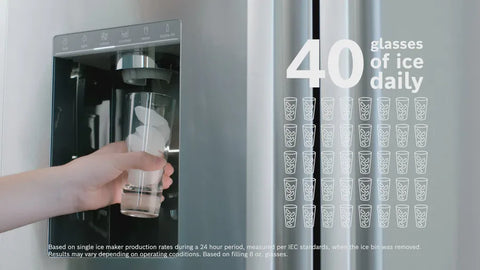 BOSCH 500 Series French Door Bottom Mount Refrigerator 36'' Easy clean stainless steel