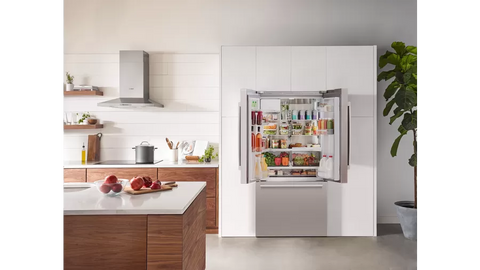 BOSCH 500 Series French Door Bottom Mount Refrigerator 36'' Easy clean stainless steel