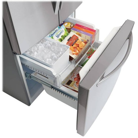 LG 21.8-cu ft French Door Refrigerator with Ice Maker (Stainless Steel) ENERGY STAR