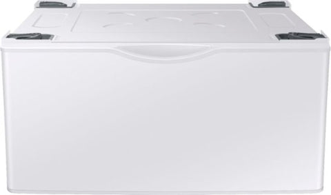 Washer/Dryer Laundry Pedestal with Storage Drawer - White