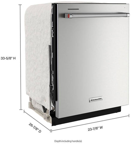 KitchenAid 44 dBA Dishwasher in PrintShield™ Finish with FreeFlex™ Third Rack