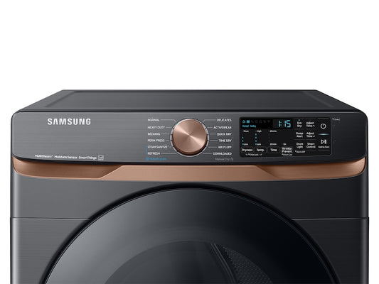 Samsung 7.5 cu. ft. Smart Electric Dryer with Steam Sanitize+ and Sensor Dry in Brushed Black