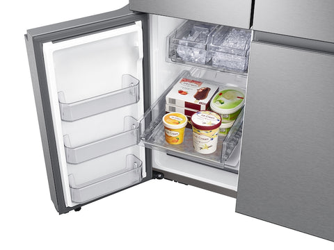 GE 29 cu. ft. Smart 4-Door Flex™ Refrigerator with Beverage Center and Dual Ice Maker in Stainless Steel