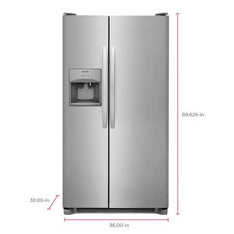 Frigidaire 25.6 Cu. Ft. 36'' Standard Depth Side by Side Refrigerator