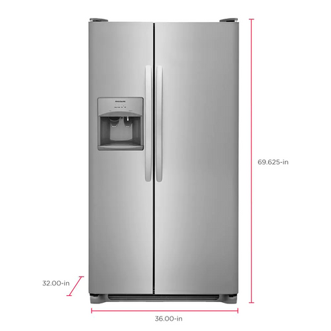 Frigidaire 25.6 Cu. Ft. 36'' Standard Depth Side by Side Refrigerator