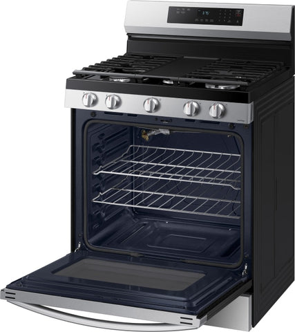 Samsung 6.0 cu. ft. Smart Freestanding Gas Range with 18K BTU Dual Power Burner & Self Clean in Stainless Steel