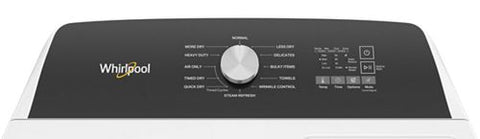 Whirlpool 7.0 Cu. Ft. Top Load Electric Moisture Sensing Dryer with Steam