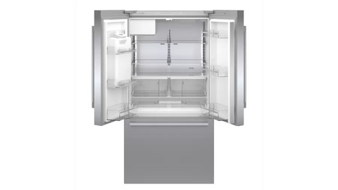 BOSCH 500 Series French Door Bottom Mount Refrigerator 36'' Easy clean stainless steel