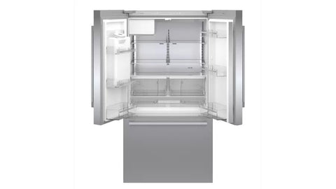 BOSCH 500 Series French Door Bottom Mount Refrigerator 36'' Easy clean stainless steel