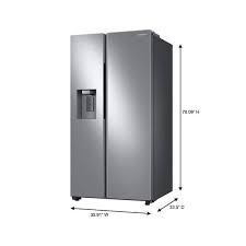 Samsung 27.4 cu. ft. Large Capacity Side-by-Side Refrigerator in Stainless Steel