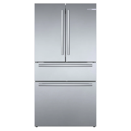 Bosch  800 Series 21-cu ft 4-Door Counter-depth French Door Refrigerator with Ice Maker