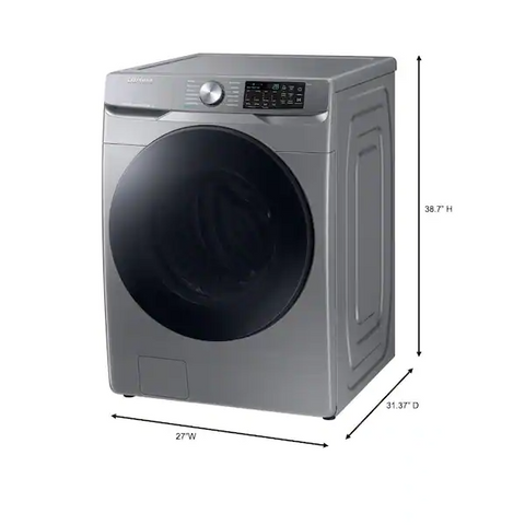 Samsung 4.5 cu. ft. Large Capacity Smart Front Load Washer with Super Speed Wash in Platinum