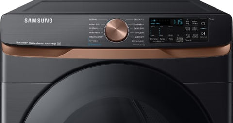 Samsung 7.5 cu. ft. Smart Electric Dryer with Steam Sanitize+ and Sensor Dry in Brushed Black