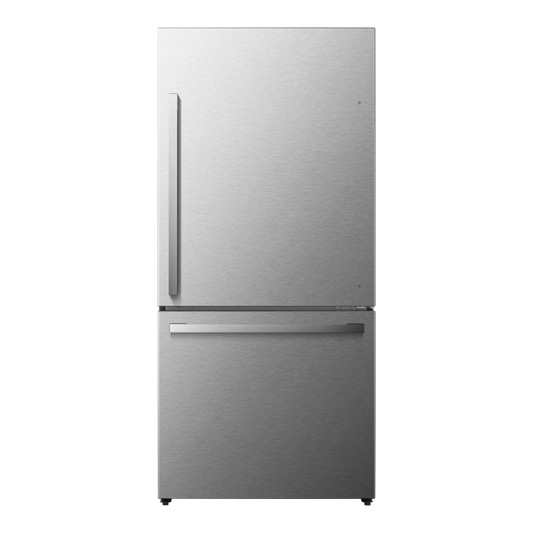 Hisense 17.1-Cu Ft Refrigerator with Ice Maker - Fingerprint-Resistant Stainless Steel