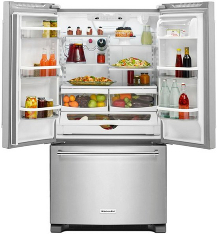 KitchenAid 20 cu. ft. 36-Inch Width Counter-Depth French Door Refrigerator with Interior Dispense