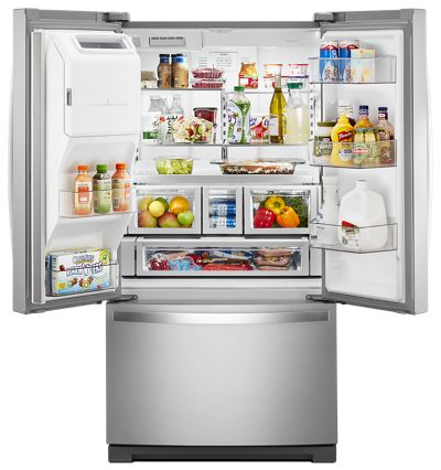 Whirlpool 36-inch Wide French Door Refrigerator - 27 cu. ft. Dual Ice Maker