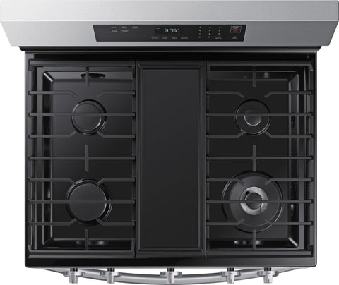 Samsung 6.0 cu. ft. Smart Freestanding Gas Range with 18K BTU Dual Power Burner & Self Clean in Stainless Steel
