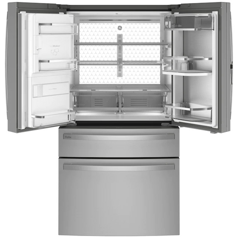 GE Profile™ 27.9 Cu. Ft. Smart Fingerprint Resistant 4-Door French-Door Refrigerator with Door In Door