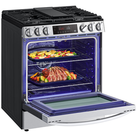 LG 5.8 cu ft. Smart Wi-Fi Enabled Fan Convection Gas Slide-in Range with Air Fry & EasyClean®
