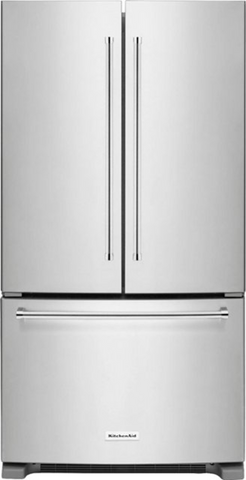 KitchenAid 20 cu. ft. 36-Inch Width Counter-Depth French Door Refrigerator with Interior Dispense