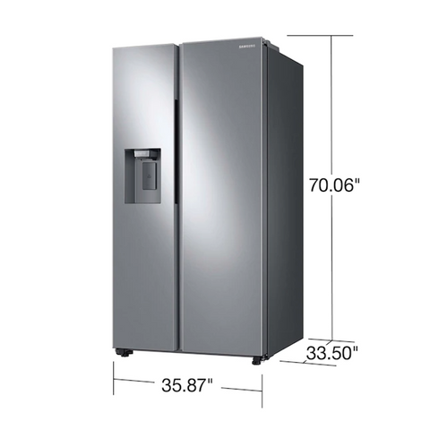 Samsung 27.4 cu. ft. Large Capacity Side-by-Side Refrigerator in Stainless Steel