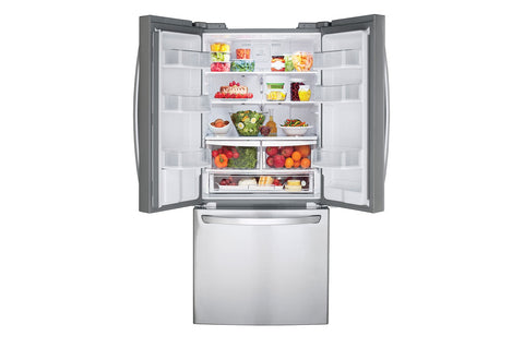 LG 21.8-cu ft French Door Refrigerator with Ice Maker (Stainless Steel) ENERGY STAR
