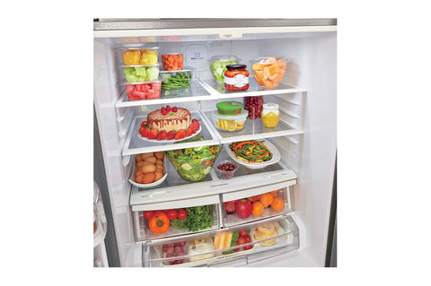 LG 21.8-cu ft French Door Refrigerator with Ice Maker (Stainless Steel) ENERGY STAR
